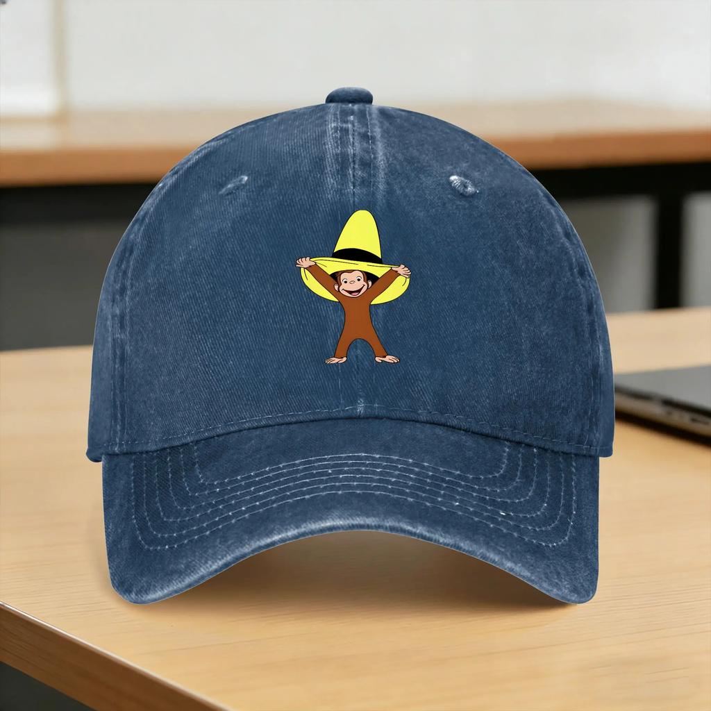 Baseball Cap Cartoon Monkey CCuriouss Georges Summer yk Retro Trucker Hat UnisexTeens Camping SunProof Caps