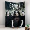 Four men in black shirts standing outdoors with "Gojira" text above. Patterned tapestry for bedroom and living room home decor