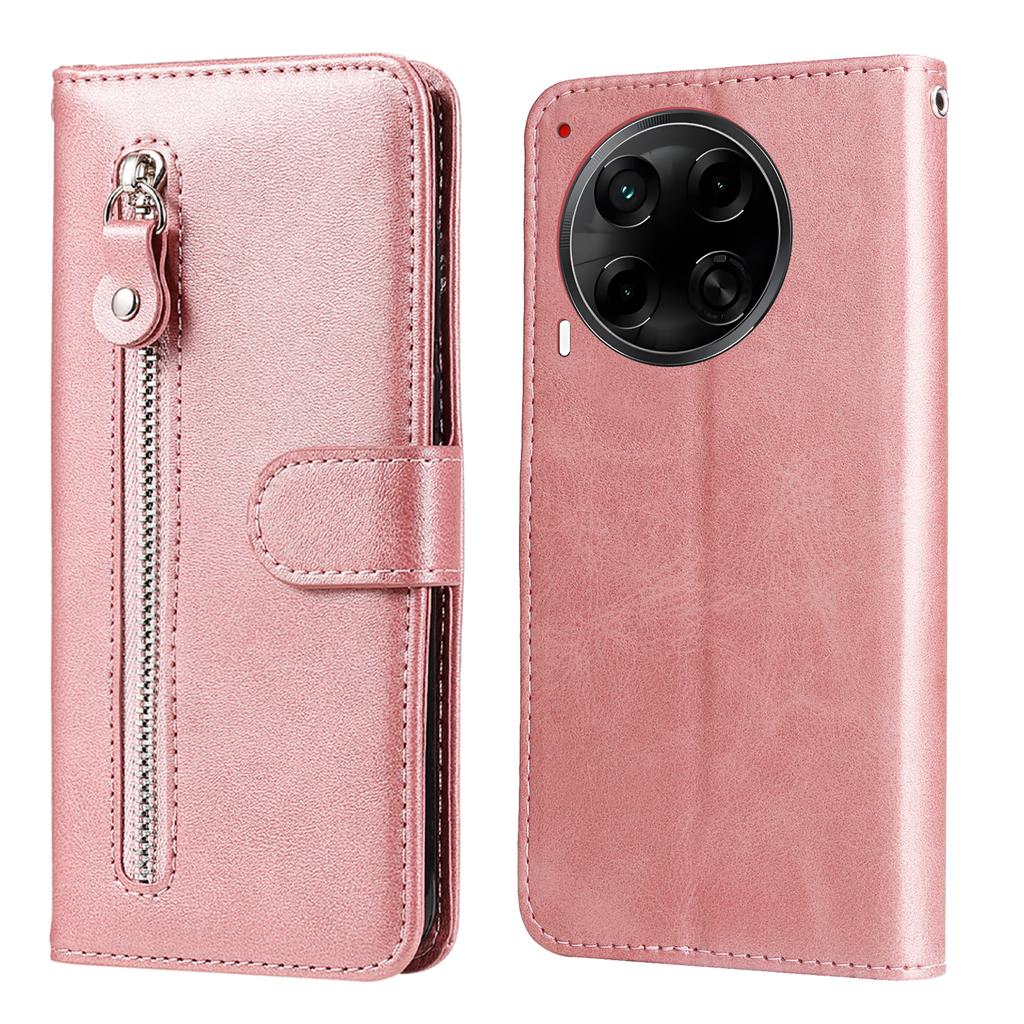 For TECNO Camon 30S Pro 4G/Camon 30S 4G Case Zipper Wallet Calf Texture PU Leather Phone Cover