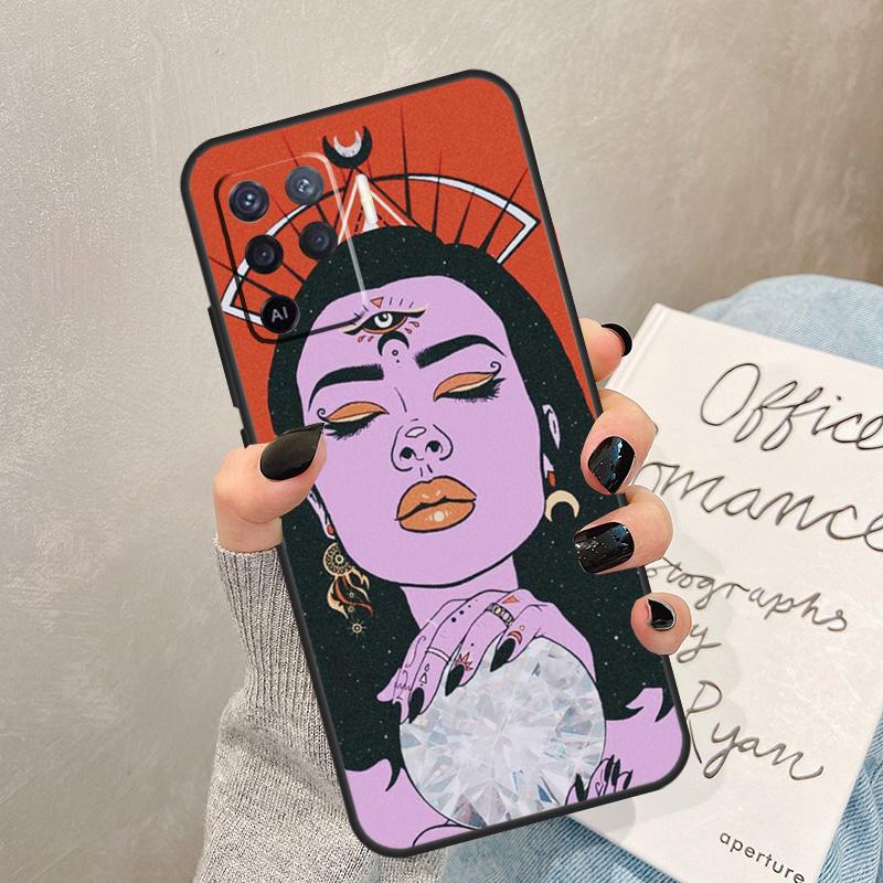 Hippie Grunge Art Case For Oppo A5 Pro A15 A17 A57 A77 A94 A74 A54 A16 A76 A96 A40 A60 A80 A18 A38 A58 A78 A98