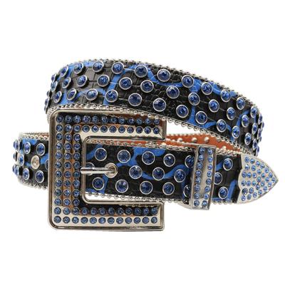 Bedruckter Strassgürtel mit Muster Western Trendy Design Gürtel