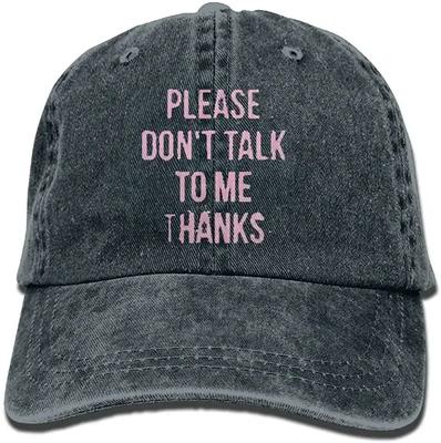 S'il vous plaît, ne me parlez pas, merci, casquette lavée réglable, chapeau de Baseball de Cowboy, casquettes de Baseball en coton lavé de la marine
