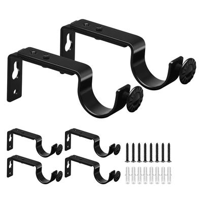4/8pcs Heavy Duty Curtain Rod Bracket Adjustable Metal Hang Curtain Rod Support Drapery Rod Holder Window Hardware