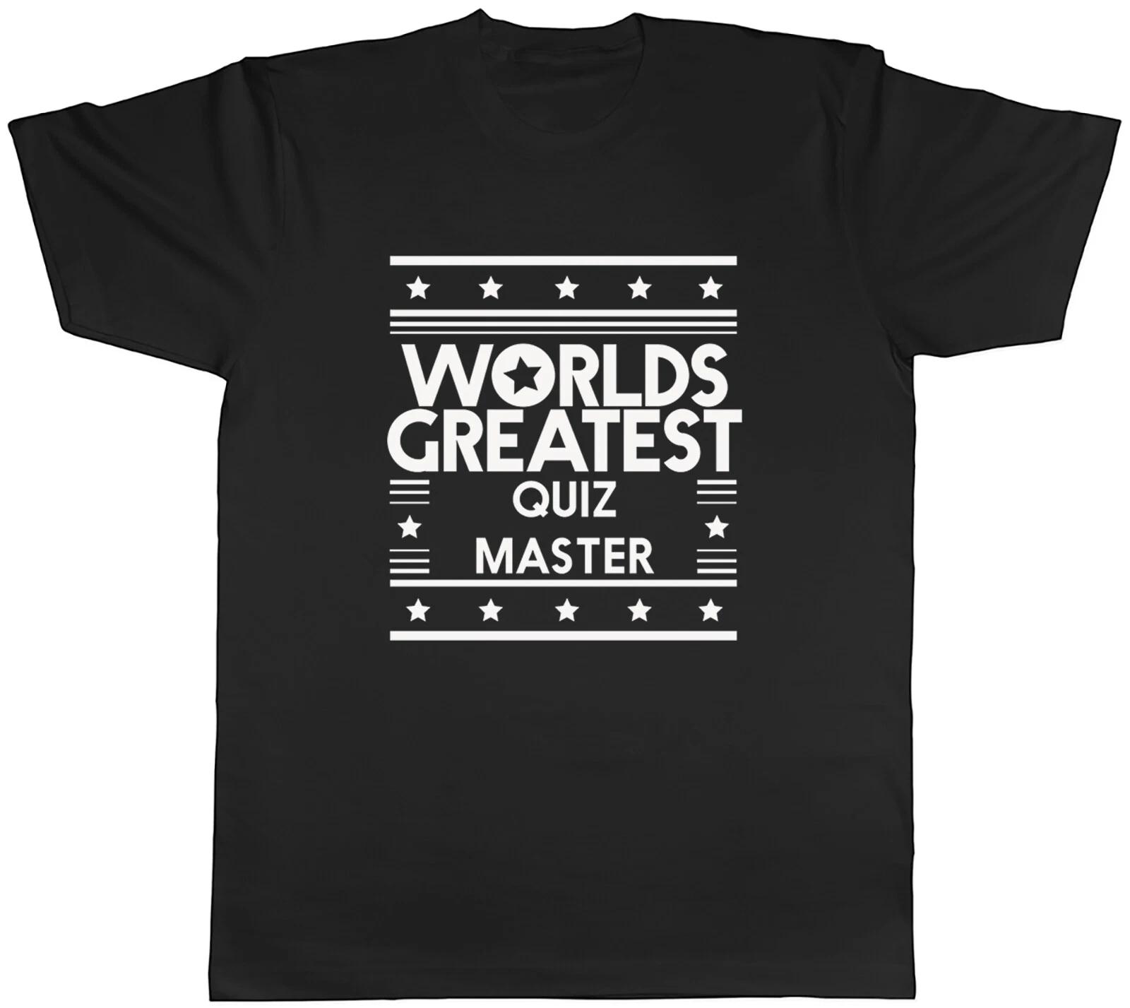 Worlds Greatest Quiz Master Mens Unisex T-Shirt Tee L