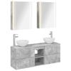 Bathroom Cabinet Set 5 Pcs Concrete Grey 53 X 15.5 X 70 Cm