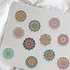 50PCS Colorful Mandala Graffiti Paper Initiative Personalized Cool Decoration Handbook Material DIY Phone Case Stickers