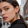 Stainless Steel Rivet Conical Studs Earrings Hip Hop Punk Style Ear Accessories for Daily Wear Parties