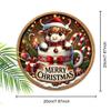 Christmas decoration sign,hanging decorations,2D flat Wooden product with The pattern of a calf in the cup,Christmas gifts for friends and family