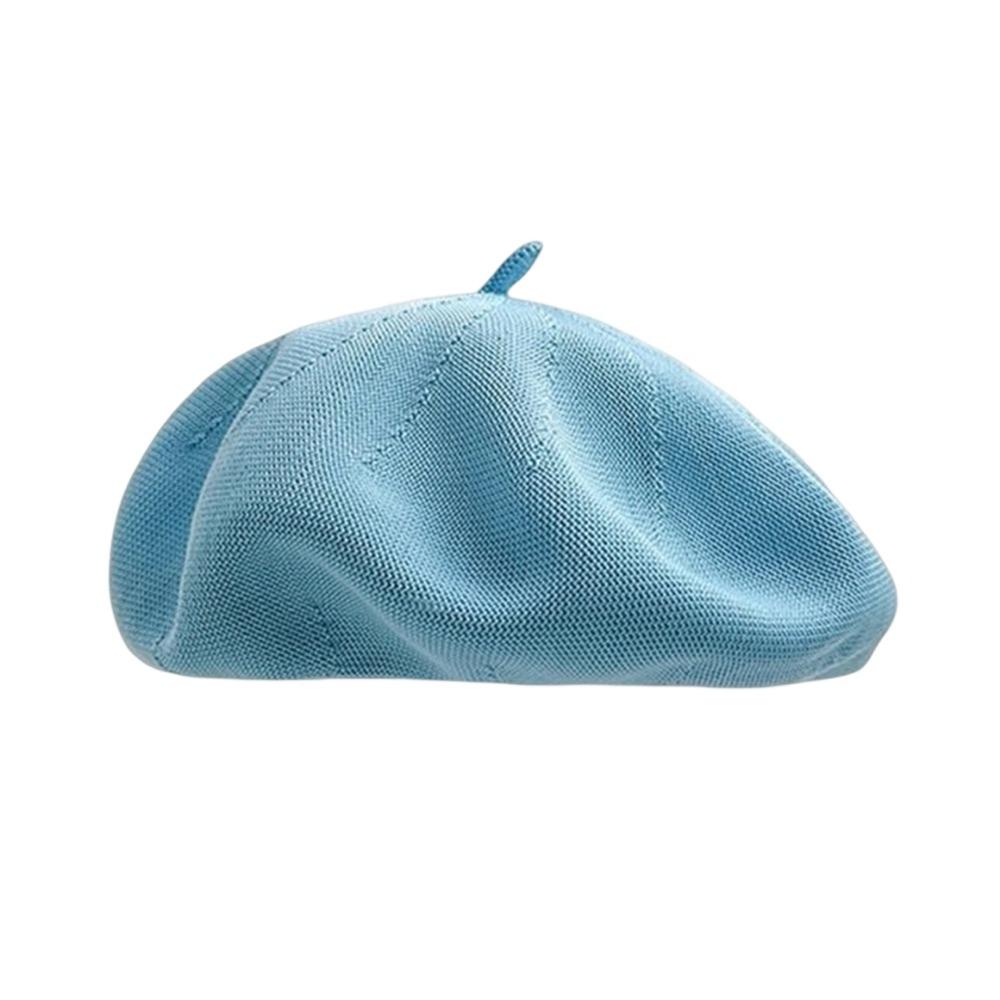 Knitted Berets Hat for Women Cotton Yarn Summer Beret Dome Painter Hat  for Spring and Summer