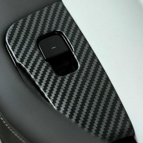 ABS Door Window Switch Lift Button Frame Cover Trim For Tesla Model 3 Y 17-21