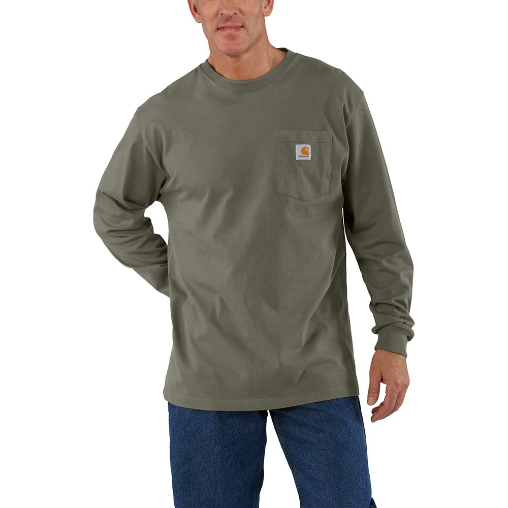 

Мужская футболка с длинным рукавом Carhartt Loose Fit Heavyweight Pocket Dusty Olive,