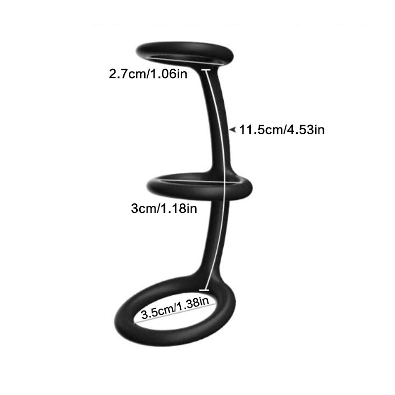 Silicone Lock Precision Ring 3-In-1 Physical Manual Model Men'S Couple Sex Ring Adult Products Sex Toi For Man Penis Ring