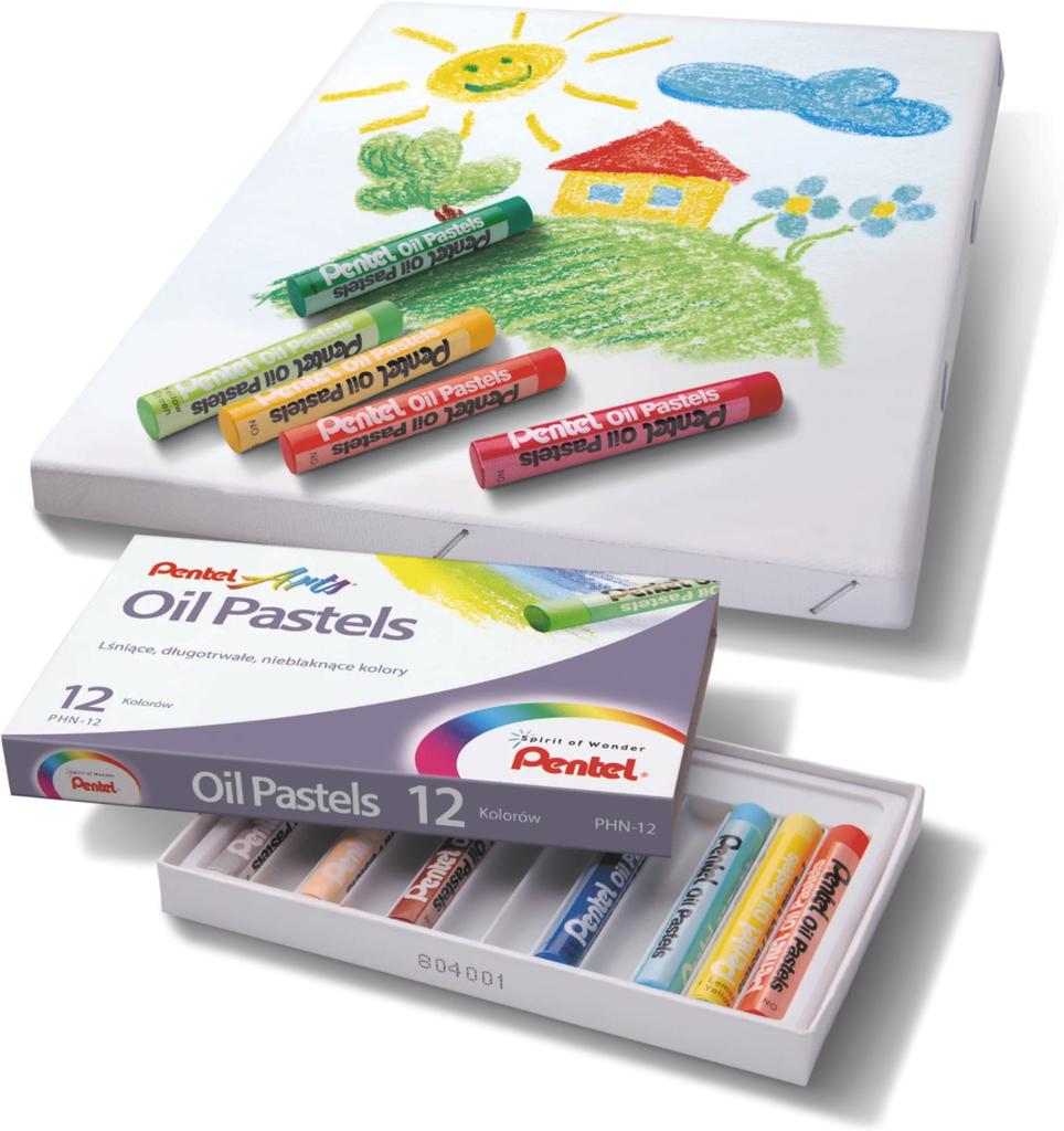 Pentel Phn Oil Pastels 12 Colors