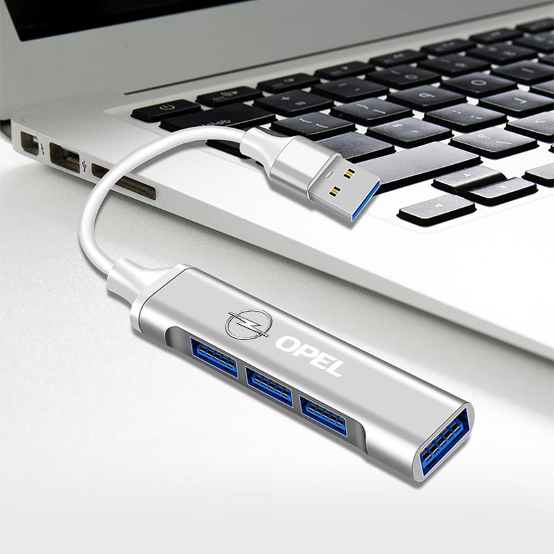 Car 4 Port USB HUB High Speed Type C Multi Splitter Adapter Accessories For Opel Insignia