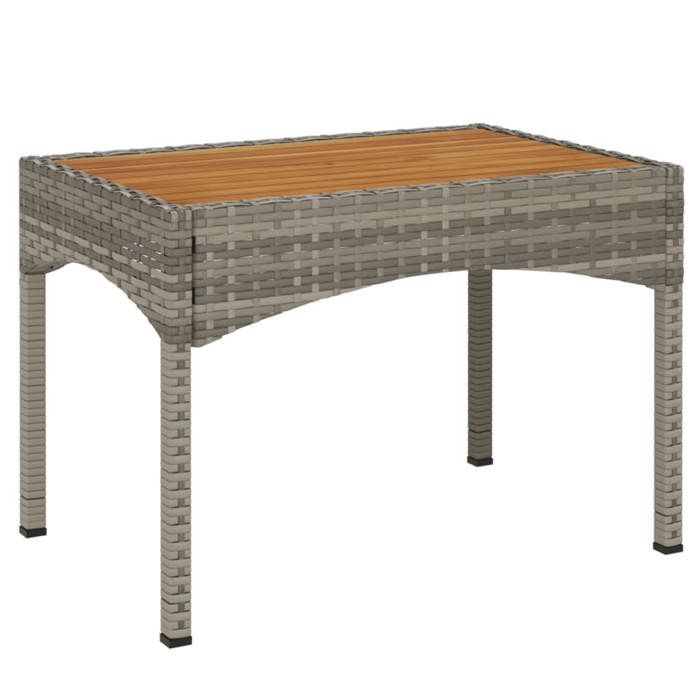 VidaXL Chaises inclinables de jardin 2pcs et table gris résine tressée 319909