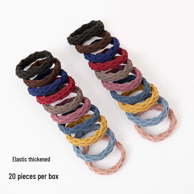 Korean Versatile Thick Hair Tie Rubber Band - Celebrity Adult Ponytail Accessory