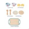 Wooden Afternoon Tea Set Role Playing Playset Educational Cake for