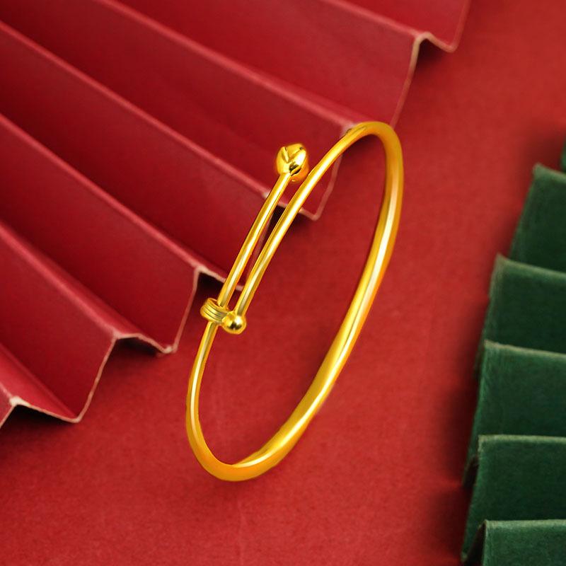 Ladies' High-End Four-Leaf Clover Gold-Tone Bracelet