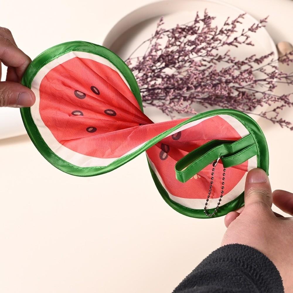 Portable Round Foldable Hand Fans Fruit Style Foldable Design Handheld Folding Fan Cartoon Round Shape Pocket Fans Summer Events