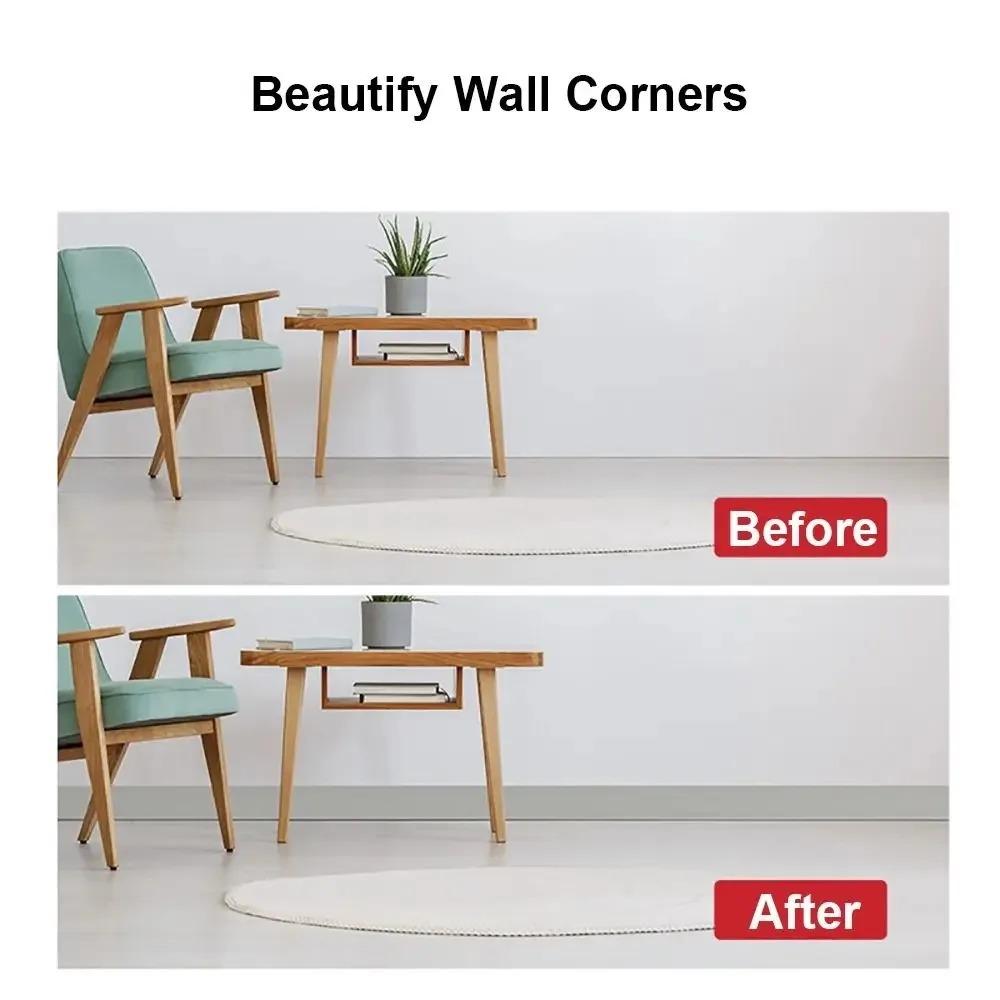 1pc 78.74/118.11inch Soft Skirting Plastic Floor Skirting Waterproof Self-adhesive Flexible Substrate Moulding Decorativeparts