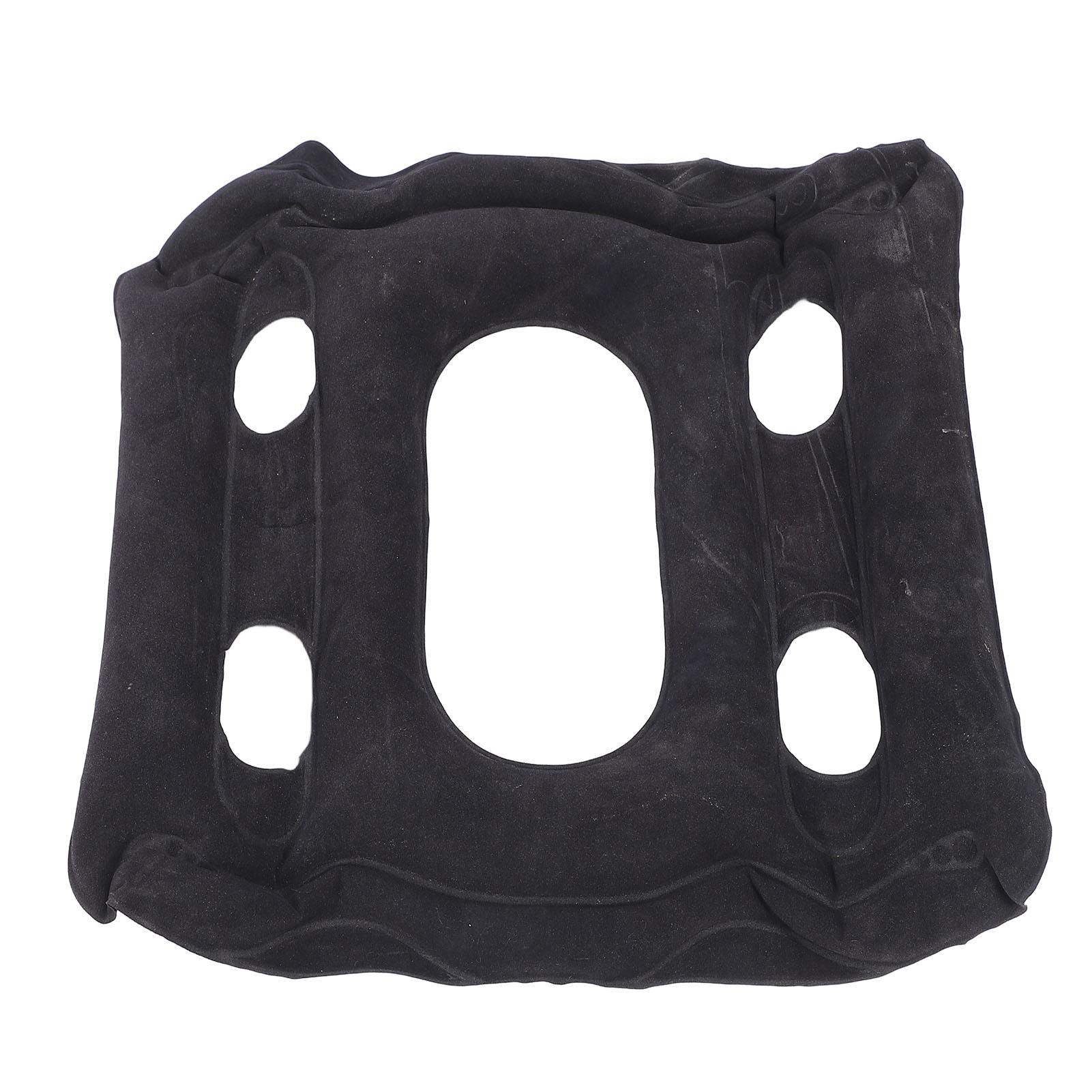 Надувная подушка для сиденья с вентиляционными отверстиями из ПВХ, флокированная амортизация, надувная подушка для сиденья для длинных чёрный