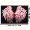 1pc 2D Pink Angel Wings Theme Background - Elegant Feather Design Photography Background Decoration - Decorative Background