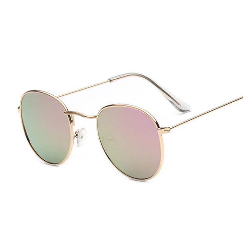Classic Small Frame Round Sunglasses Woman/Man Brand Designer Alloy Mirror Sun Glasses Male Female Fashion Vintage