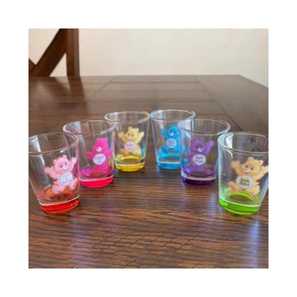 Swear Bears Shot Glasses Set - 6 Pcs Insulated Shot Glasses for Cocktail, Whiskey, Travel, Bar, Christmas Gift x