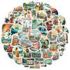 50PCS World Travel Stickers Pack Outdoor Travel Stickers Hiking Adventure Camping Decals for Scrapbooking, Luggage, Water Bottle