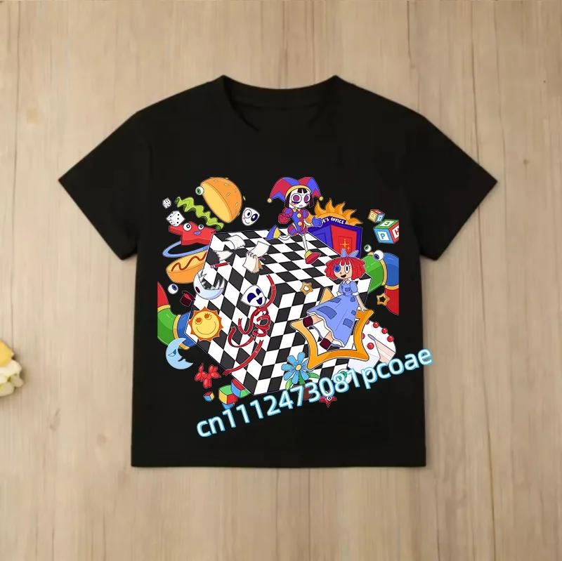 The Amazing Digital Circus Kids Tshirts Cartoon Printed Tshirt Boys Casual Sports Short Sleeves Tops Summer Children Clothing
