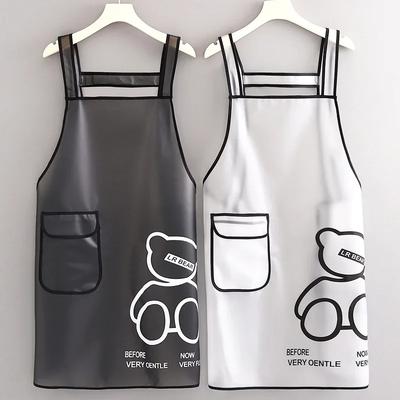 Küchen Wasserdichte Schürze Transparent Damen Herren Heimschürzen Abwischbar Ölbeständig Backzubehör BBQ Restaurant Café Schürzen