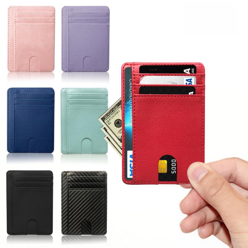 Exquisite Anti-Theft RFID Leather PU Card Holder: Universal, Spacious, & Stylish for Women