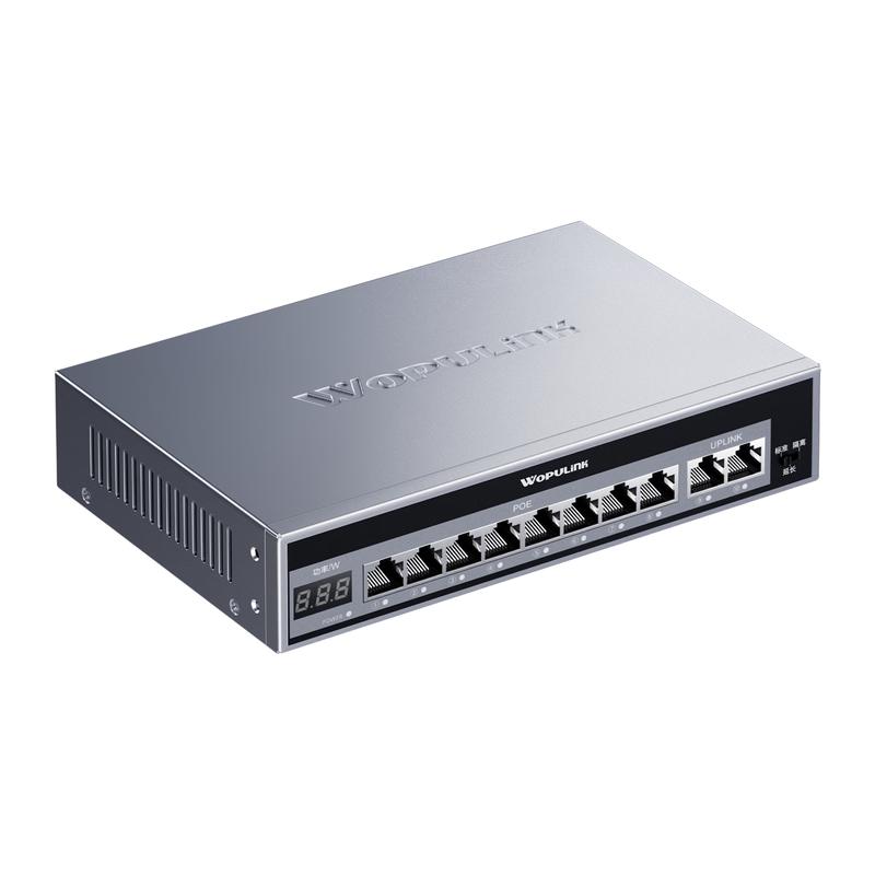 

Woopu 10-Port GaN PoE Network Switch (8 PoE + 2 Uplink)