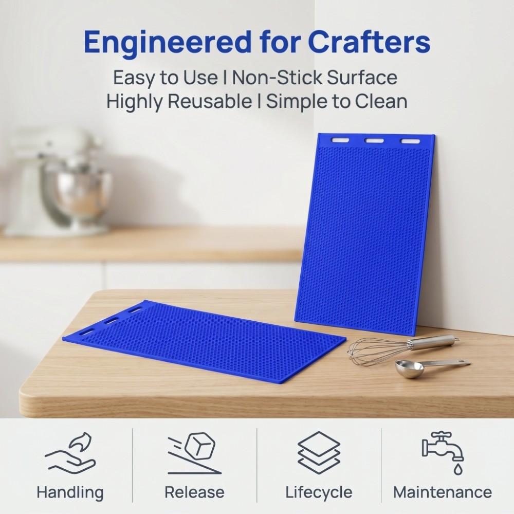2-Piece Set Non-Stick Surface Honeycomb Sheets Mold Beeswax Foundation Press Mold  DIY Candle Making