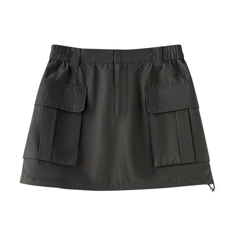 Chuyu Women's 2026 Spring Workwear Slub Cotton Short Skirt