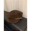 Korean Style British Retro Painter Hat Autumn and Winter Wide Brim Small Suede Beret Showing Face Retro Fashion