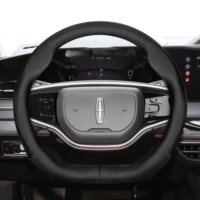 For Lincoln Z MKZ MKT MKC MKX MKS Navigator Aviator Nautilus Corsair Continental Leather Breathable Car Steering Wheel Cover