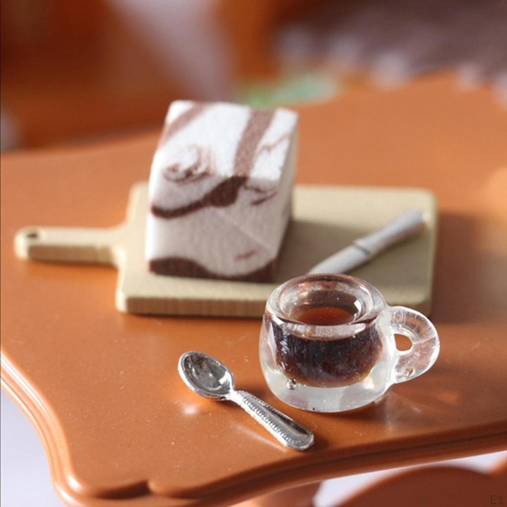 Dollhouse Miniature Cake Food Dessert Models, Pastry Accessories Ornaments DIY Pou House