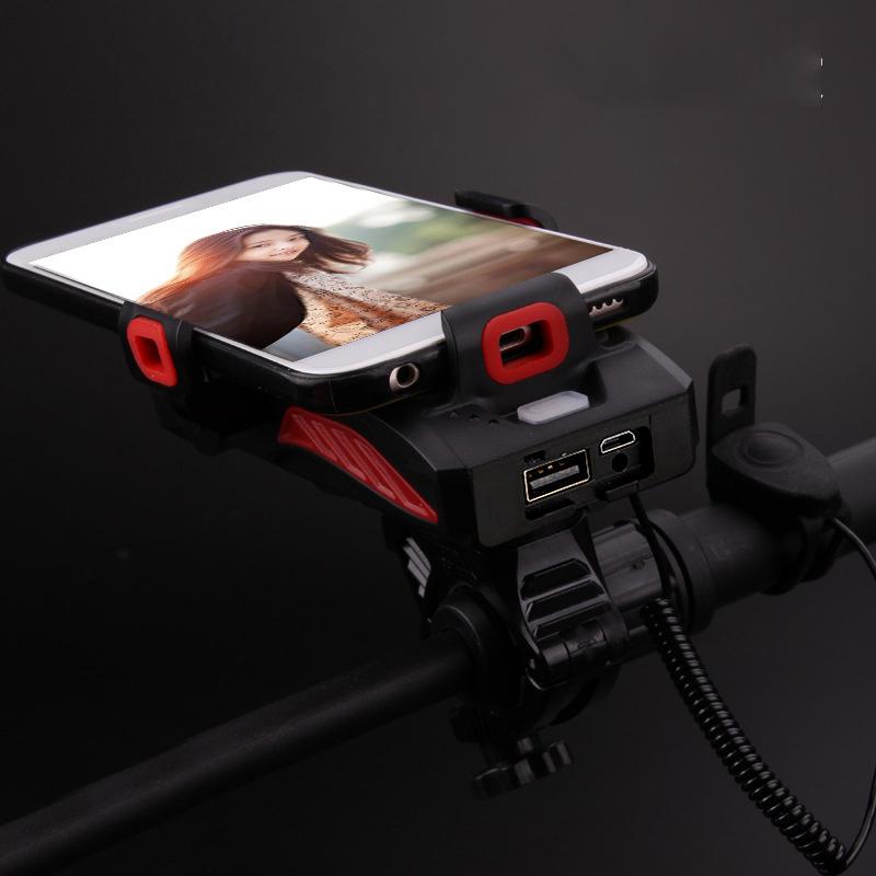 Usb Rechargeable Bike Headlight Waterproof Cycling Light Bike Horn And Power Bank Frontlight For Outdoor Cycling