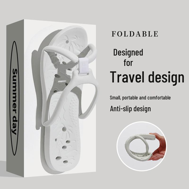 Unisex Portable Folding Non-Slip Travel Slippers for Beach, Bathroom, and Business Trips