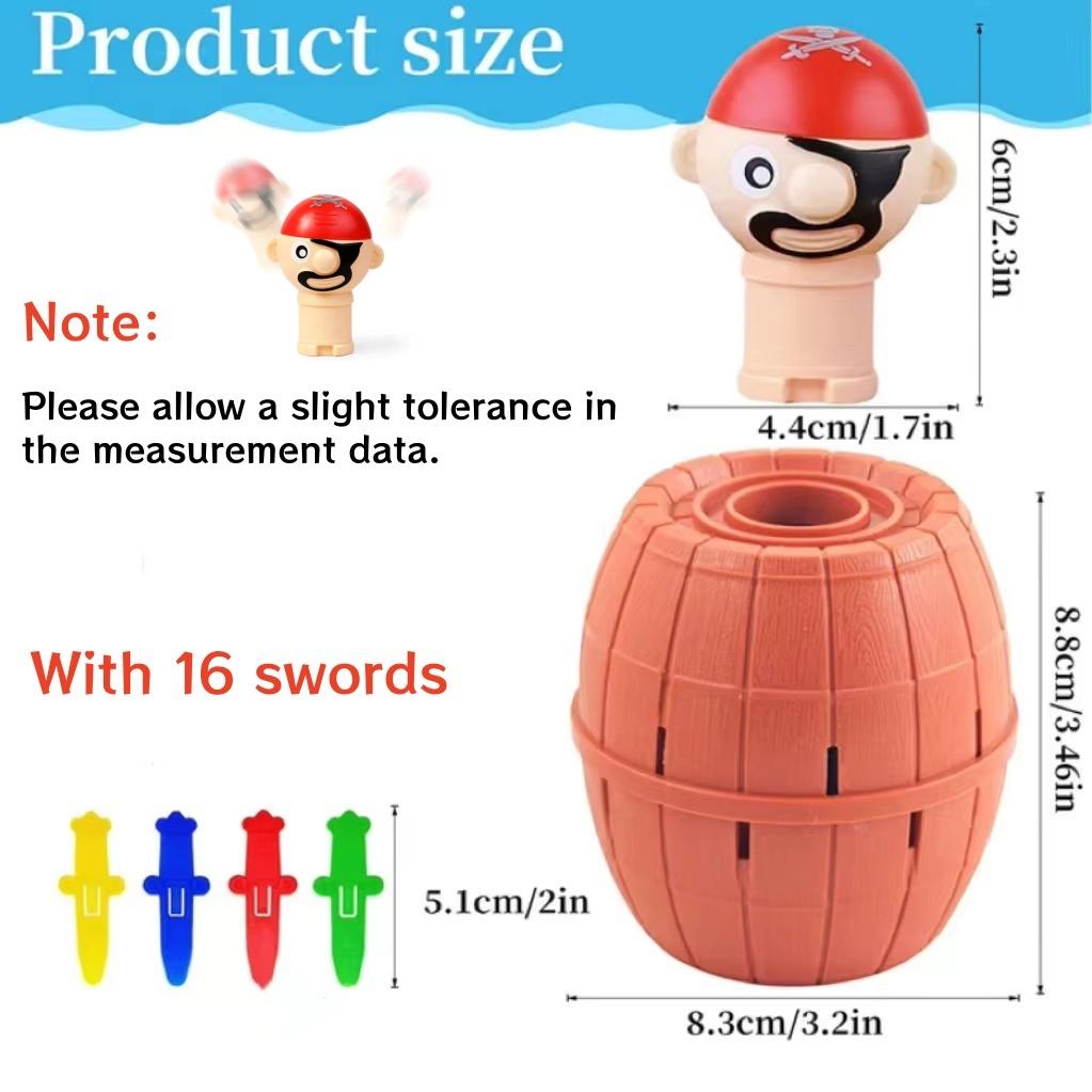 1/2/3Pcs Funny Pirate Barrel Toys Jumping Pirate Bucket Sword Stab Game for Parent-child Interactive Children Party Home Gift