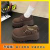 2025 autumn new popular Maillard small man height increase versatile casual shoes light one pedal loafers