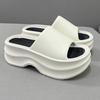 Summer new women's slippers summer one-word non-slip two-color thick-bottomed fashion women's beach slippers versatile