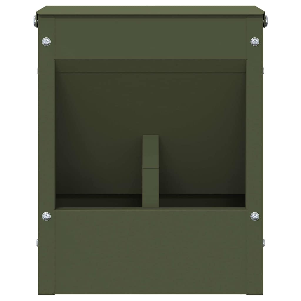 Rabbit Feeder Olive Green 20 X 12.5 X 25 Cm