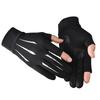 Spring and summer ice silk sunscreen gloves men's fishing breathable high elastic gloves outdoor riding driving leaking two-finger gloves