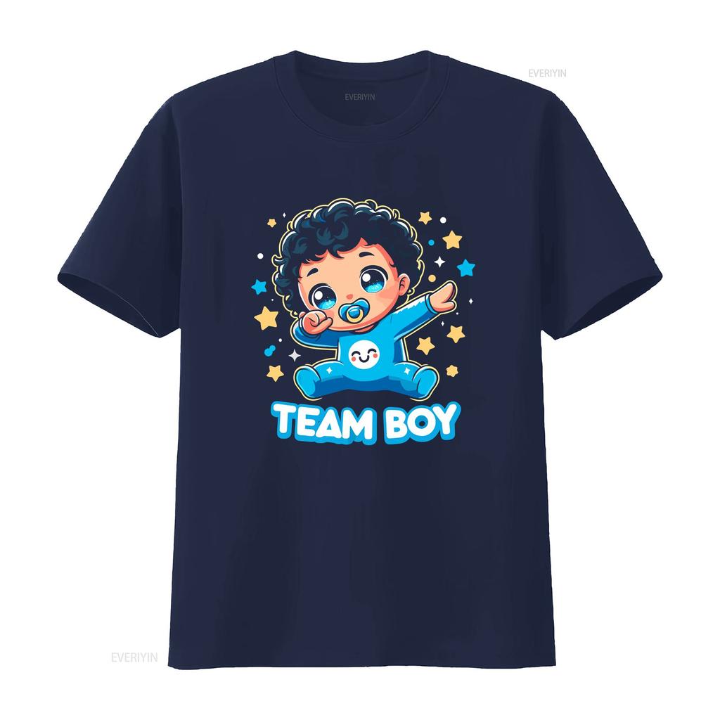 Team Boy Baby Gender Reveal Party Announcement T Shirt vintage Washed Stylish graphic Soft designer clothes Casual Comfortable