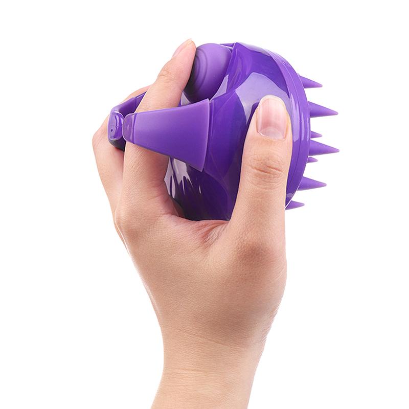 Silikonowa Szczotka do Szamponu z Dozownikiem Oleju, Głowica Masująca z Rączką, Szczotka do Włosów, Masażer Skóry Głowy, Szczotka do Skóry Głowy