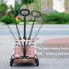 Small Dog Stroller Portable 360 ° Rotate Trolley Multifinonal Chihuahuas Pet Dog Carriers Supplies Folding Cart with Wheels