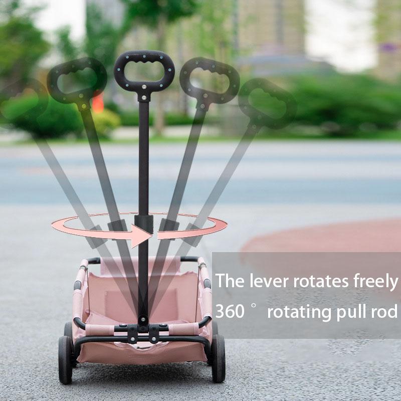 Small Dog Stroller Portable 360 ° Rotate Trolley Multifinonal Chihuahuas Pet Dog Carriers Supplies Folding Cart with Wheels