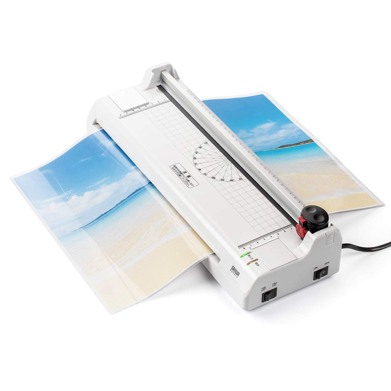 Ламинатор Sanwa Direct с резаком и резаком для углов, A3/A4, толщина 100-150, 400-LM008